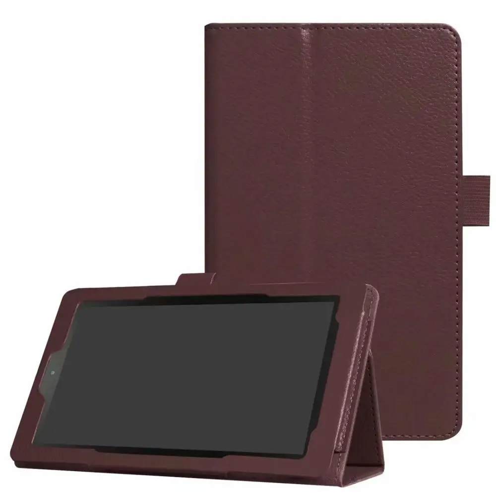 Для Amazon Kindle Fire HD 7 Кожа Folio Stand чехол Fire7 7 дюймов чехол для планшета защитный корпус/кожа противоударный - Цвет: Brown