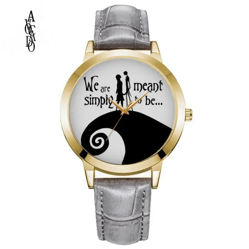 Авокадо мультфильм Кошмар перед рождественские карманные часы детские наручные часы лучший бренд класса люкс розовое золото reloj mujer кожа