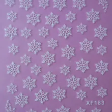 Белый 3D Снежинка Дизайн переводные наклейки для ногтей переводные наклейки для женщин и девушек инструменты для маникюра наклейки для ногтей