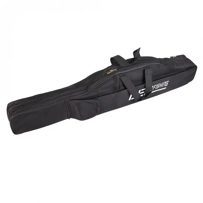 Fishing Pole Rod Reel Storage Bag Case Carrier Tool Oxford Foldable Tackle Shoulder Strap FK88