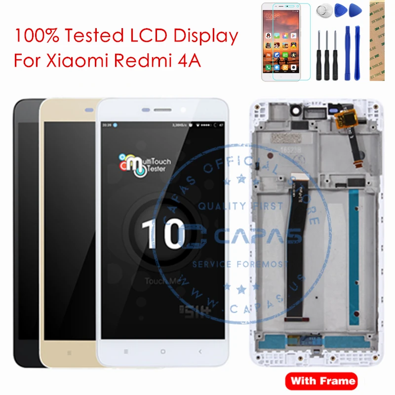 

For Xiaomi Redmi 4A LCD Display + Frame For Redmi 4A Touch Screen Assembly Frame TouchScreen Panel Replacement Repair Parts