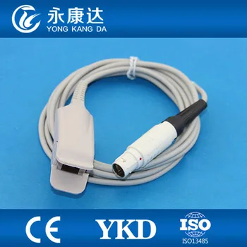

3pcs/pack Medical Cable Adult finger Clip Spo2 sensor,Direct Reusable 8Pin spo2 probe