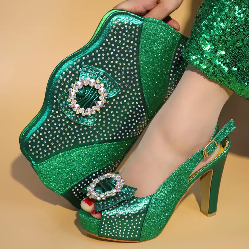 New Arrival Green color Italian Women Shoe and Bag Set African Matching Shoes and Bags Italian In Women Party Shoes For Party New Arrival Green color Italian Women Shoe and Bag Set African Matching Shoes and Bags Italian In Women Party Shoes For Party