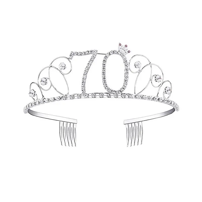 День рождения корона украшения Bling оголовье интимные аксессуары свадьба день рождения поставки тиара подарок для девочек украшение для головы с кристаллами Декор - Цвет: 70