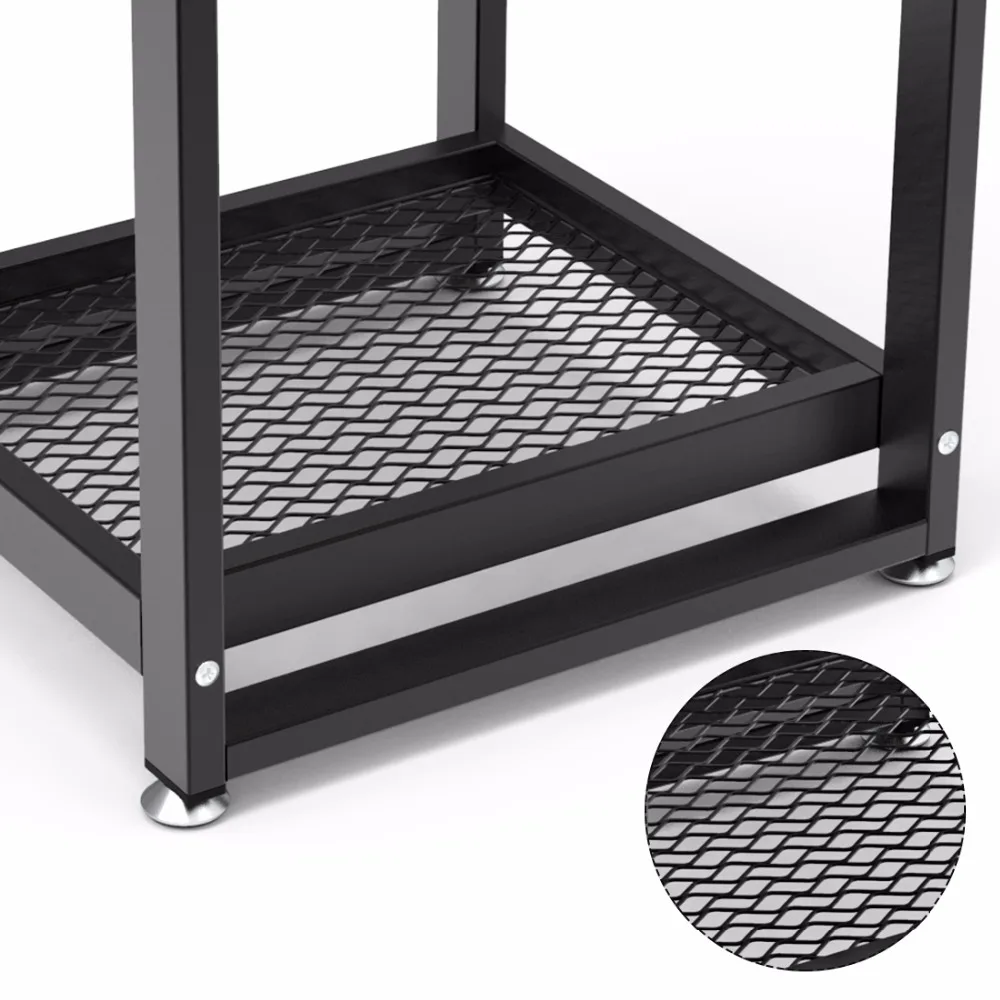 Dewel End Table Living Room Vintage Sofa Side Table with Storage Shelf Night Stand for Bedroom 17.7 in Dx19.68 in H