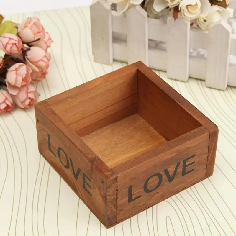 1Pc Hot Sales Rustic Natural Wooden Succulent Plant Flower Bed Pot Box Case Garden Planter Decor 1Pc Hot Sales Rustic Natural Wooden Succulent Plant Flower Bed Pot Box Case Garden Planter Decor