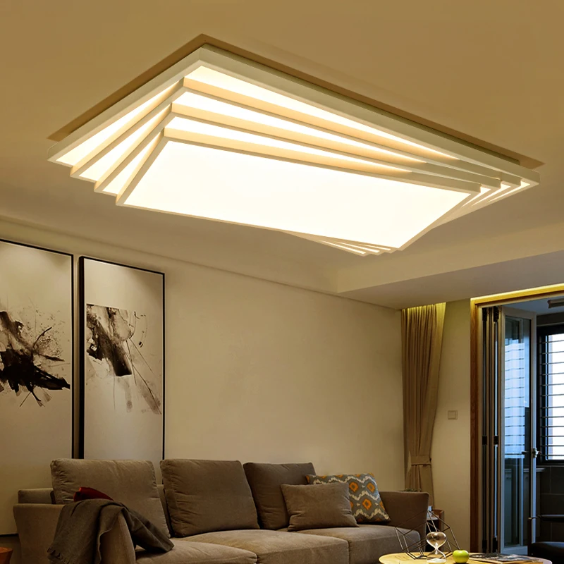

Living room bedroom dining room three-dimensional layered led ceiling lamps stepless dimming remote control fashion simple lamps