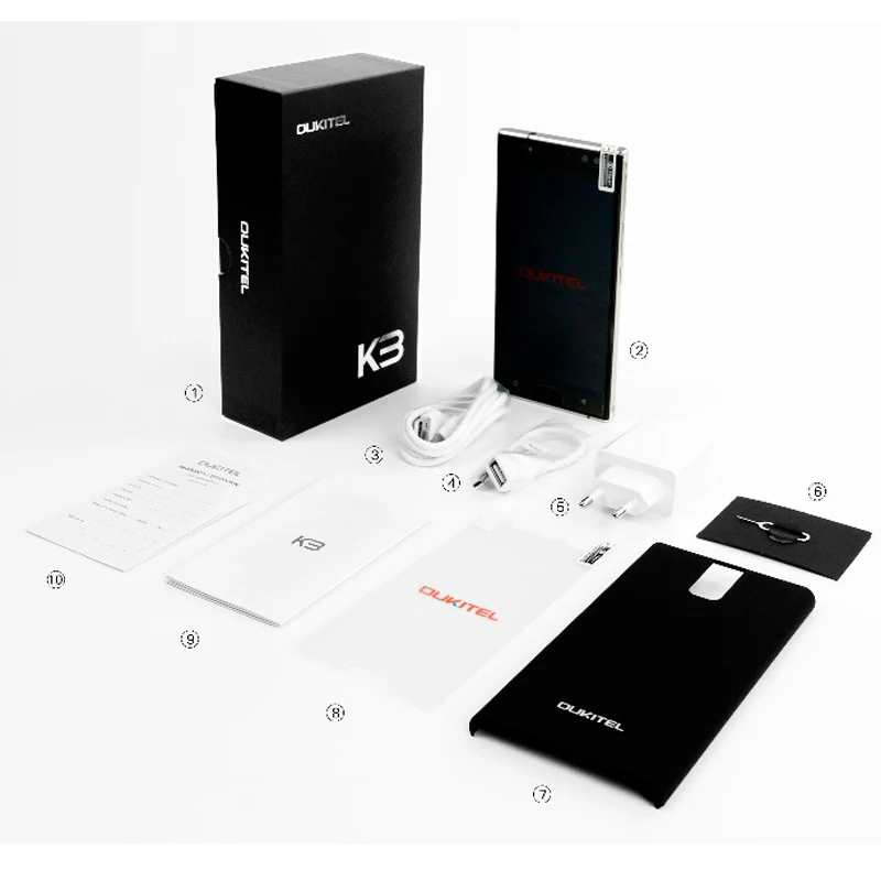 Oukitel K3 mt6750t восемь ядер 4G B + 6 5 &quotDual 2.5D Экран 6000 мАч 4 камеры 16MP 2MP спереди отпечатков