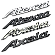 Авто украшение для Mazda Axela Эмблема для Atenza логотип эмблема на крыло боковая наклейка на багажник автомобиля Наклейка 3D Металл Черный авто аксессуары