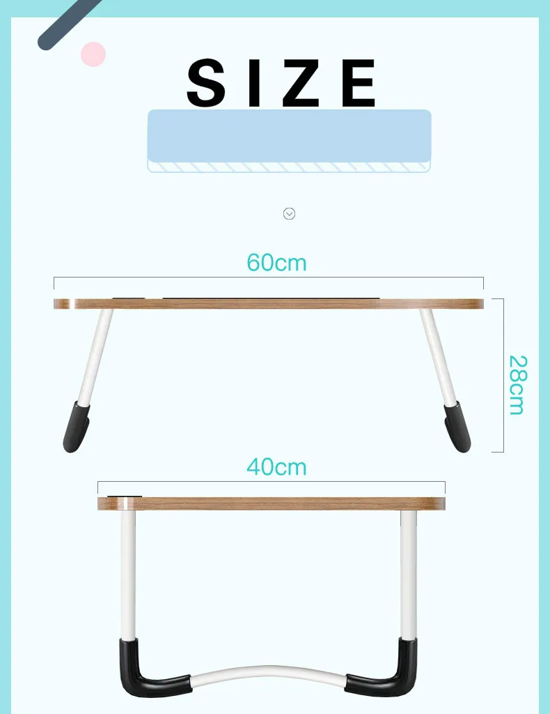 Высокое качество ноутбук стол кровать стол Толстый Складной студенческий стол простой стол устойчивый и не тряска компьютерный стол
