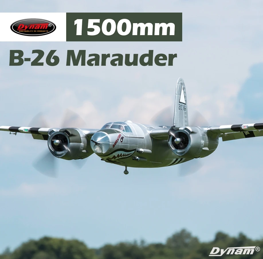 Dynam B26 Marauder 1,5 m rc самолет PNP и RTF