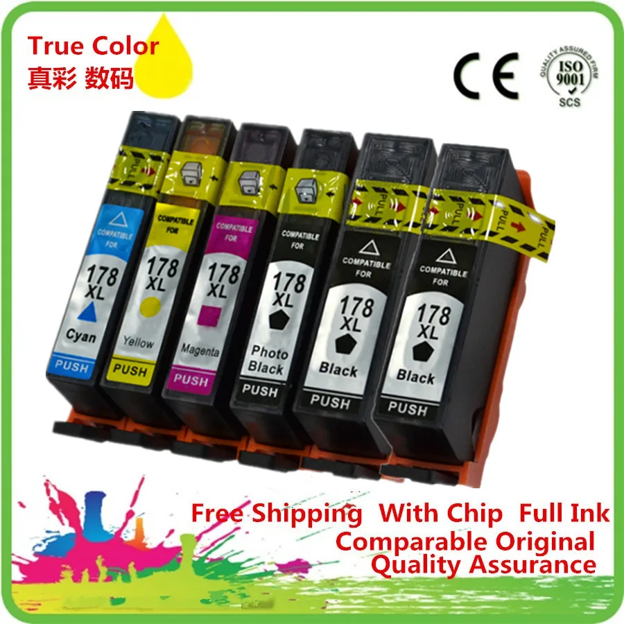 Replacement 178 XL 178XL Ink Cartridges Replace For HP HP178XL HP178 Photosmart C6380 C6300