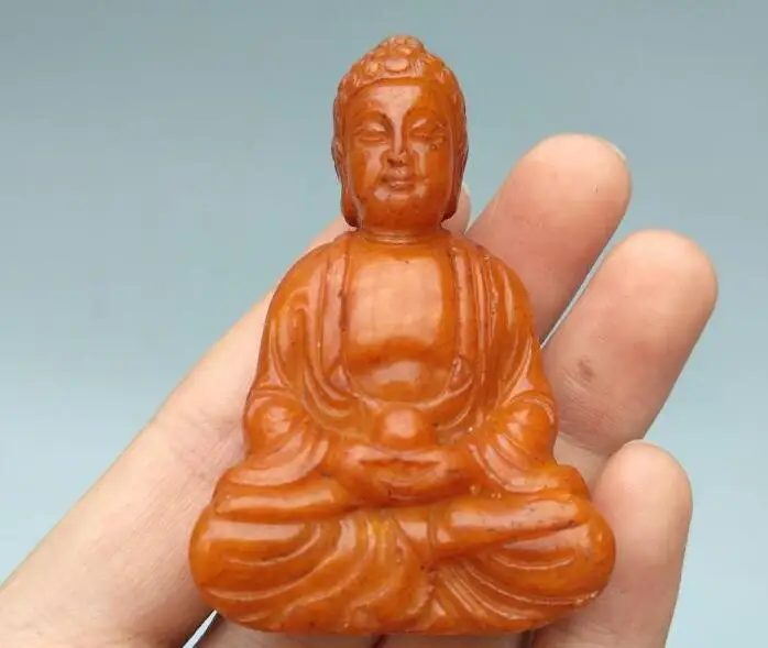 China collection archaize red jade Sakyamuni Buddha statue free shipping | Украшения и аксессуары