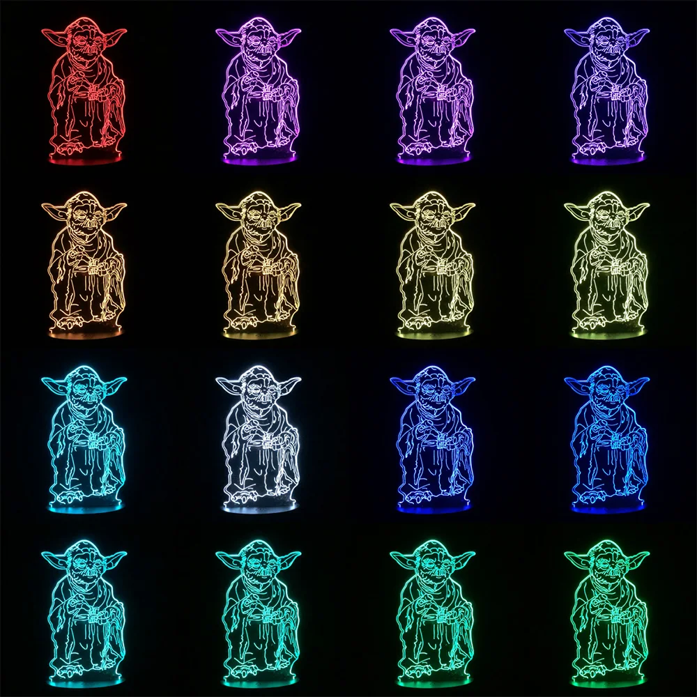 Star Wars Yoda BB-8 Darth Vader Stormtrooper 3D Lamp Table LED USB Creative Gifts Night Light Table RGB Kid Toys Bedroom Decor Star Wars Yoda BB-8 Darth Vader Stormtrooper 3D Lamp Table LED USB Creative Gifts Night Light Table RGB Kid Toys Bedroom Decor