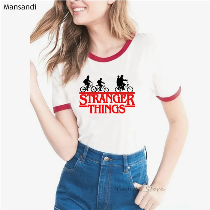 Summer stranger things 3 t shirt graphic tees women funny shirt femme Upside Down Eleven Tshirt summer top female t-shirt - Color: Y42407 R