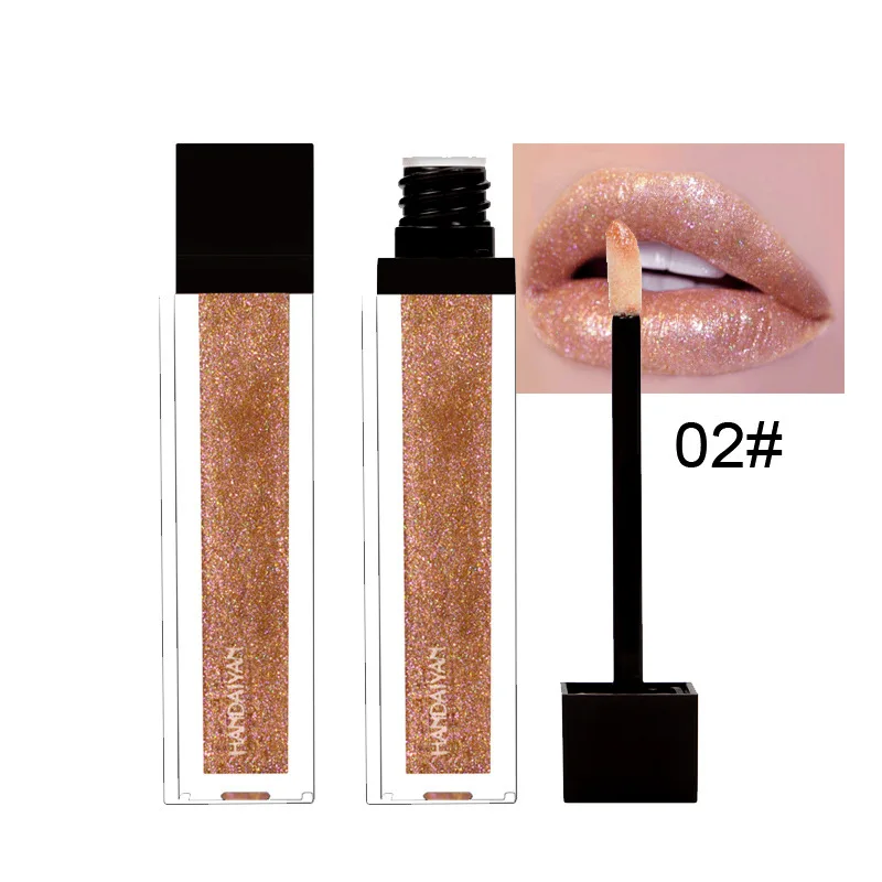 Hot Liquid Lipstick Metallic Glitter Waterproof Long Lasting Lip Gloss Cosmetics Shimmer Beauty Lips Makeup Matte Lipgloss SJ66