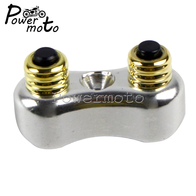 Dual Mini 1" or 7/8" Handlebar Push Switch Button Kit For Harley Bobber Chopper Dual Mini 1" or 7/8" Handlebar Push Switch Button Kit For Harley Bobber Chopper