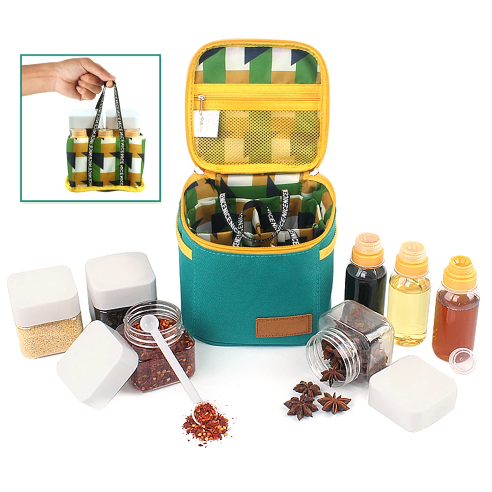 

Outdoor Camping Tableware Storage Container Spice Jar Seasoning Box Portable Oil Bottle For BBQ Picnic Outdoor Props