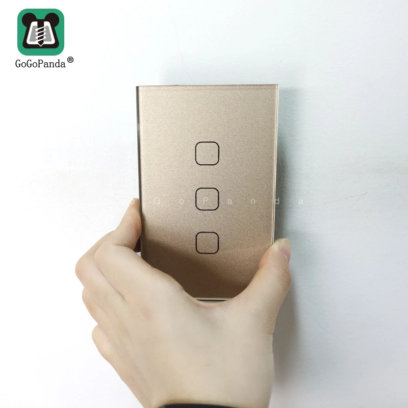 Free Shipping US Standard 1 2 3 Gang 1 Way Wall Light Controler Smart Home Automation Touch Switch  - 32873592866