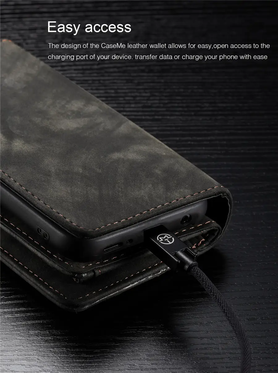 Для samsung Galaxy A50 роскошный из натуральной воловьей кожи флип-Бумажник кожаный чехол для телефона 2 в 1 съемная Магнитная задняя крышка для мобильного телефона