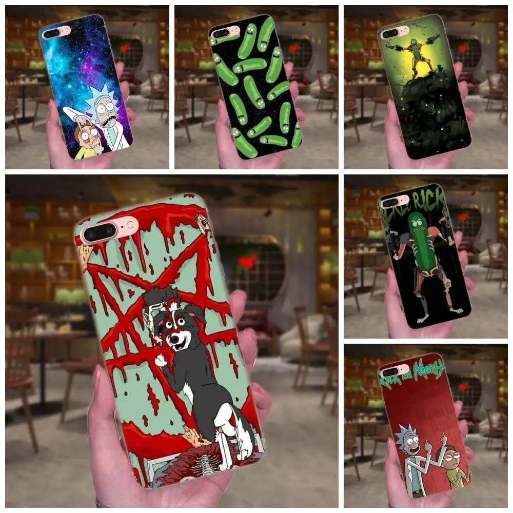 

TPU Retail New Fashion For Apple iPhone 4 4S 5 5C 5S SE 6 6S 7 8 Plus X XS Max XR Rick And Morty Mr. Pickles Rick Brilliant