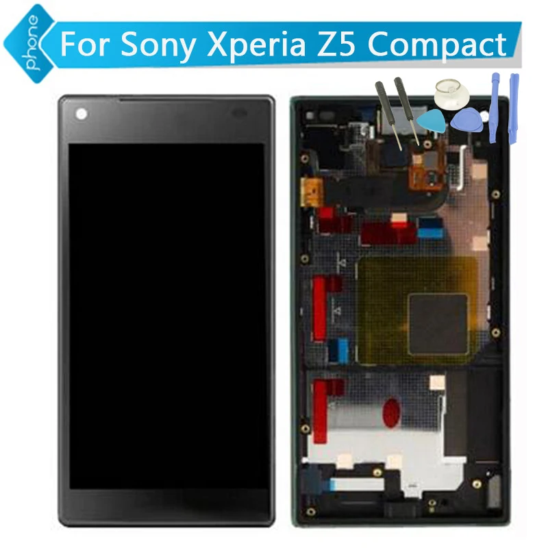 

For Sony Xperia Z5 Compact Z5 Mini LCD Display Touch Screen Digitizer With Frame Black White Free Shipping