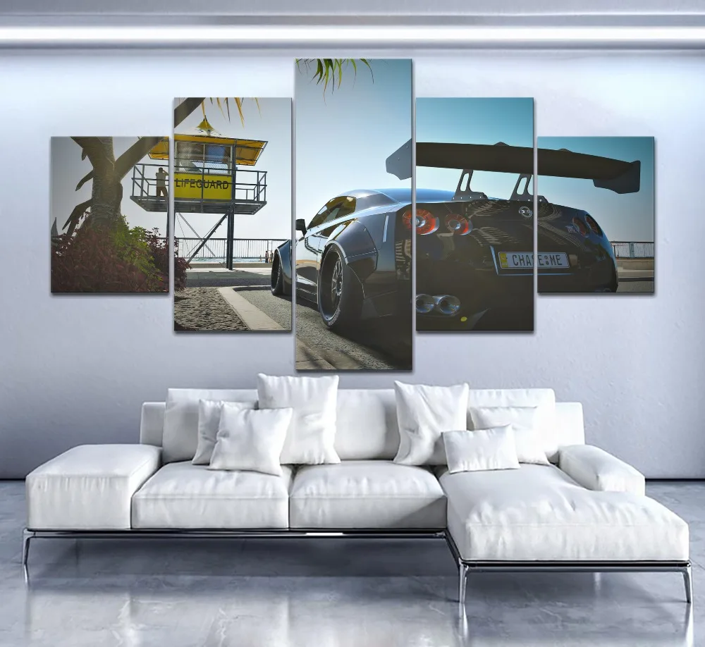 Домашний декор плакат HD фотографии печать холст 5 шт. Forza Horizon 3 Nissan GT-R плакат фотографии игры Искусство декоративная живопись