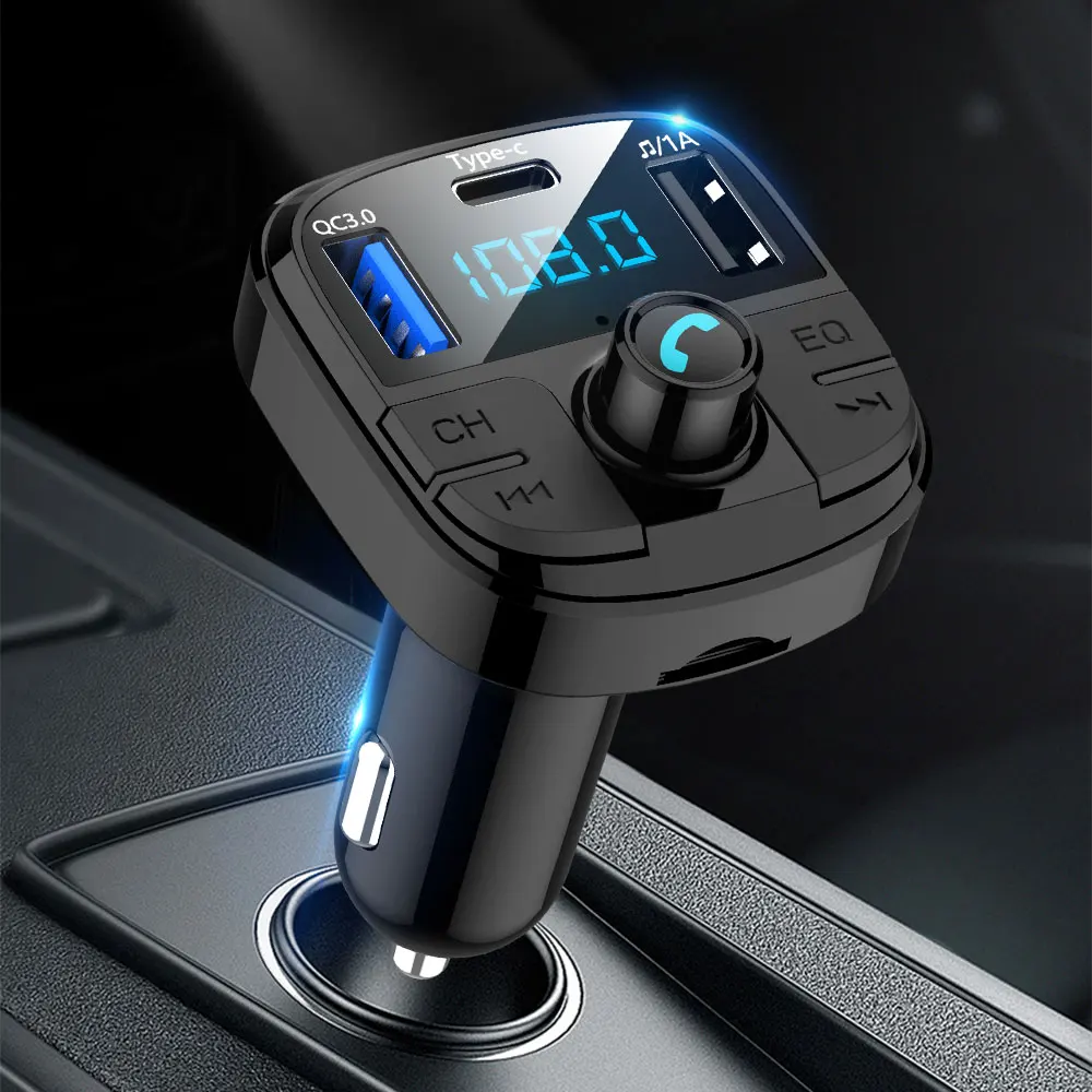 Двойной зарядное устройство USB QC 3 0 Быстрая зарядка fm карта MP3 плеер Bluetooth Hands free