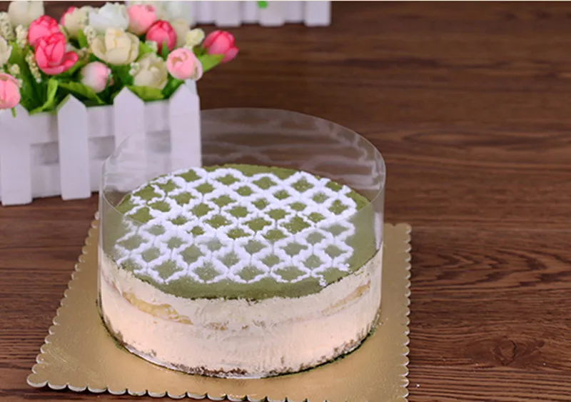Bordo per torta, bordo in mousse trasparente Strisce per colletto per torta Anelli da forno Nastro per avvolgere Striscia per torta Colletto per torta(10cm*10m hard edge