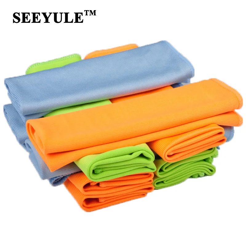 

1pc SEEYULE Mircofiber Car Wash Towel Dish Kitchen Cleaning Cloth Window Floor Detailing Strong Dust Remove