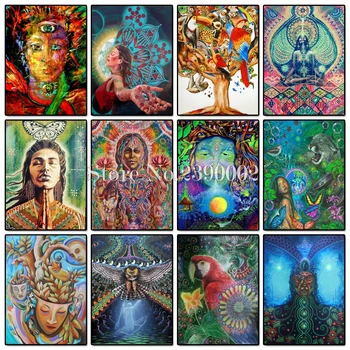 

5D Diy Diamond Painting Cross Stitch Abstract Religion Scenery Diamond Mosaic Embroidery God And Animal Rhinestones Needlework