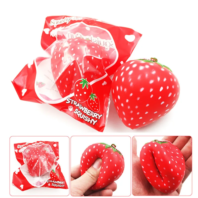 

Squishy Strawberry Fun Squishes Slowing Rising Stress Relief Toys Squisy Squeeze Toys Colourful Funny Gadgets Jokes