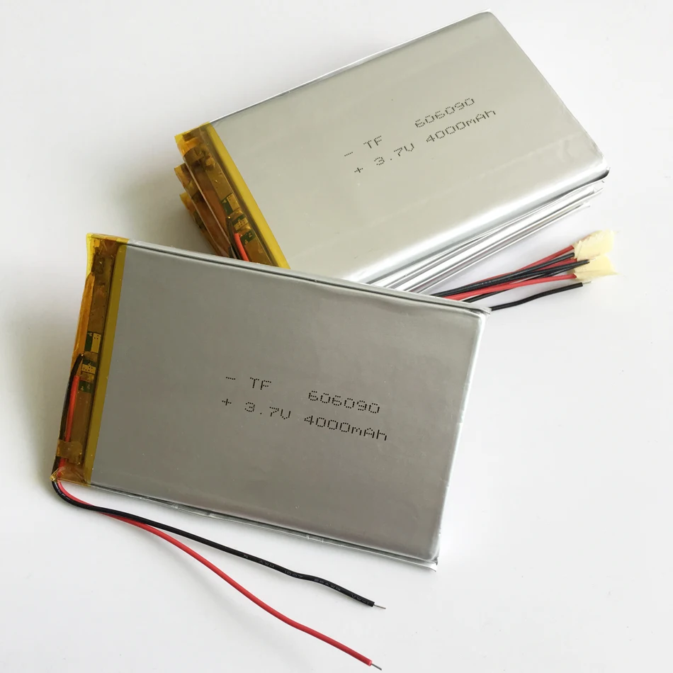 Лот 5 шт. 3,7 V 4000mAh 606090 литий-полимерный аккумулятор для gps psp DVD PAD Электронная книга планшетный ПК ноутбук внешний аккумулятор