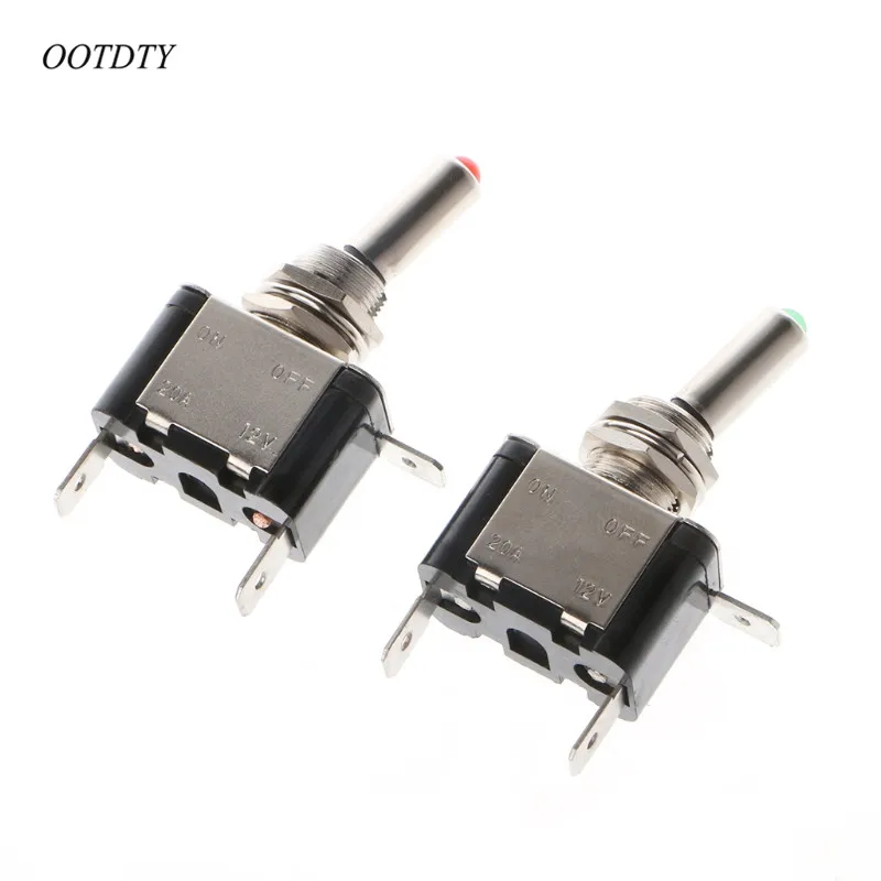 

OOTDTY DC 12V 20A Car Auto Cover LED Light SPST Toggle Switch Control On/Off