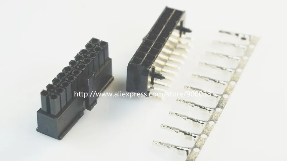 50 sets Micro-Fit  connector 3.0mm 2x10 Pin 20 P Wafer right angle Plus Receptacle Housing and terminal 43025 / 43045