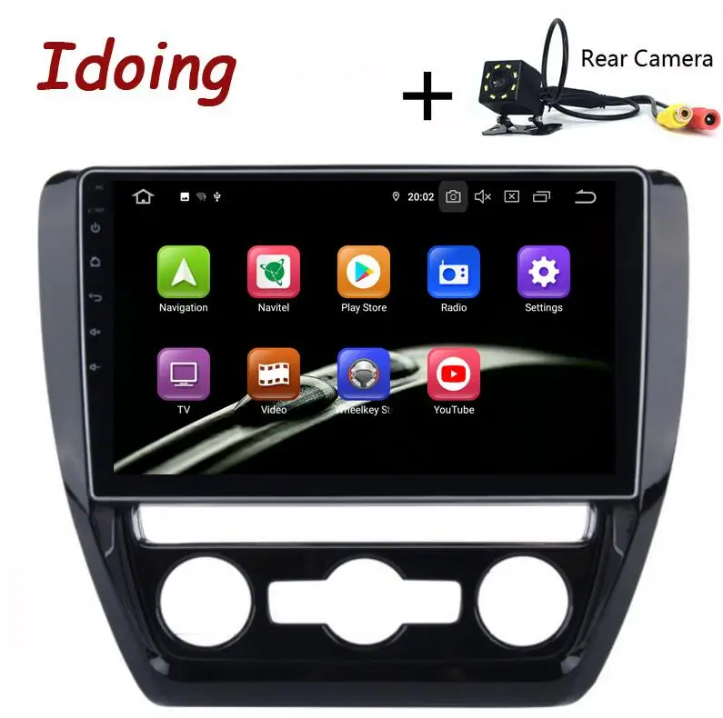 IDO " 2.5D ips Car Android 9,0 радио мультимедиа плеер для VWJetta 2011- PX5, Octa Core, 4 Гб+ 64G gps навигации TDA 7850 - Цвет: Standard with Camera