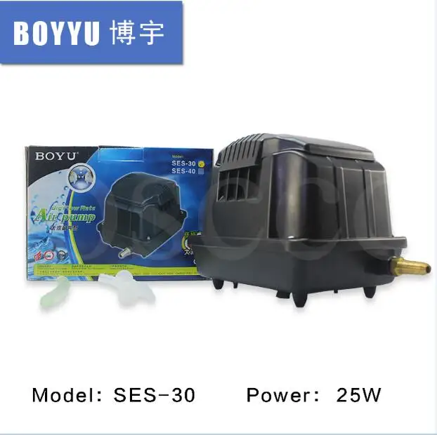 Boyu ses 10 30 40 50 кислородный насос для аквариума, бесшумный воздушный насос, аэратор superculture, маленький бытовой высокомощный воздушный компрессор - Цвет: BOYU SES-30