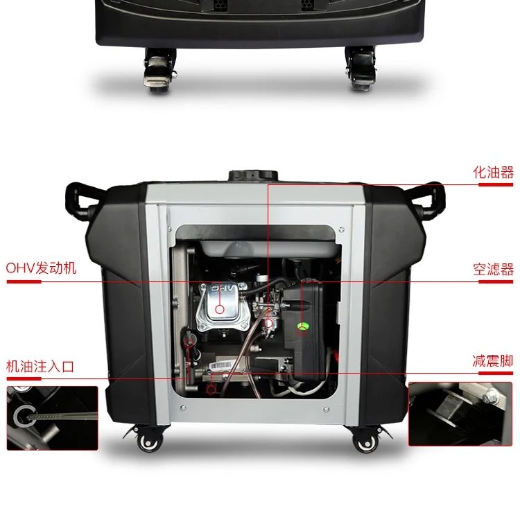 3 кВт бензиновый генератор бытовой однофазный 220v Инвертор тихий дизельный генератор портативный