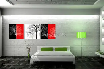 

Big size living room bedroom wall decor home decoration abstract white black tree Wall Art picture on canvas art print Painting