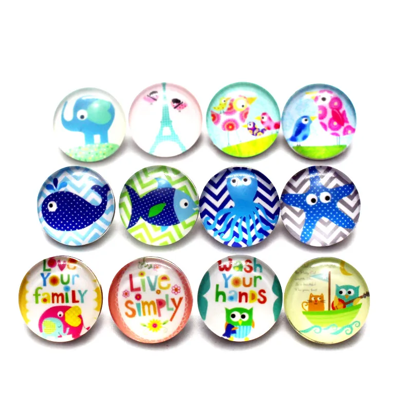 

Mixs Colorful cartoon animal 10pcs Snaps Buttons 18mm Cartoon Snaps Charms Fit Ginger Snaps Bracelets&Bangles Jewelry