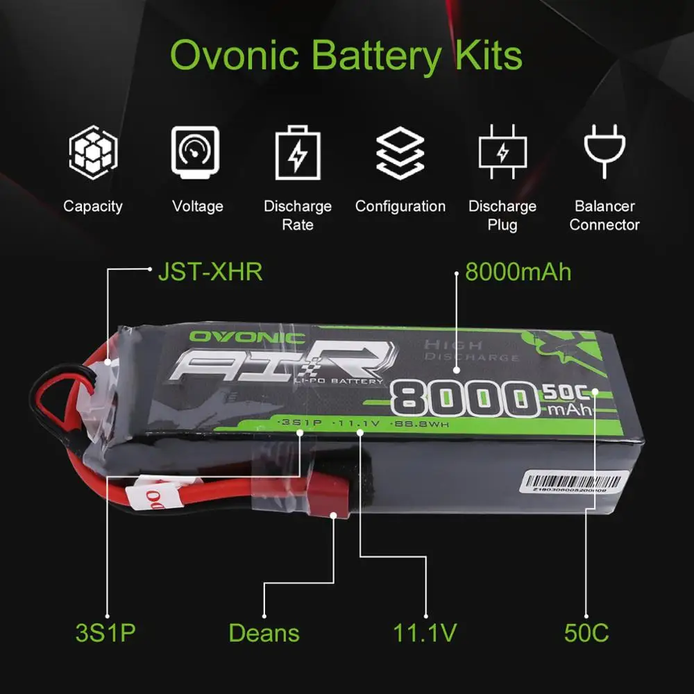 Ovonic 8000mAh 11,1 V Lipo 3S 50C 100C Lipo аккумулятор T XT60 разъем для большой размер RC автомобиль Heli грузовик квадроцикл лодка самолет