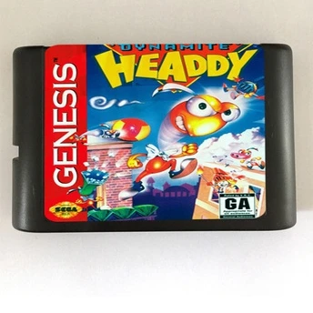 

Top quality 16 bit Sega MD game Cartridge for Megadrive Genesis system --- Dynamite Headdy