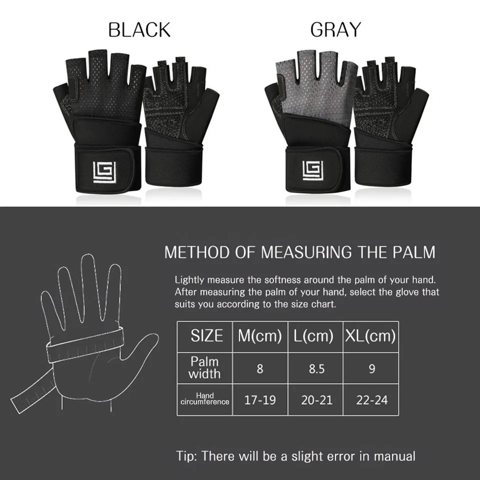 Sports Gym Gloves Heavyweight Exercise Weight Lifting Gloves Dumbbell Body Building Training Fitness Gloves