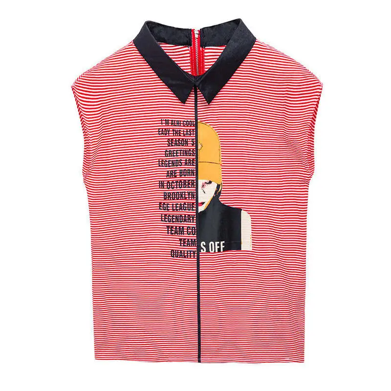 

Women Spring Summer Style Casual Short Sleeve Blouses Shirts Lady Casual Short Sleeve Character Printed Blusas Tops DF2743