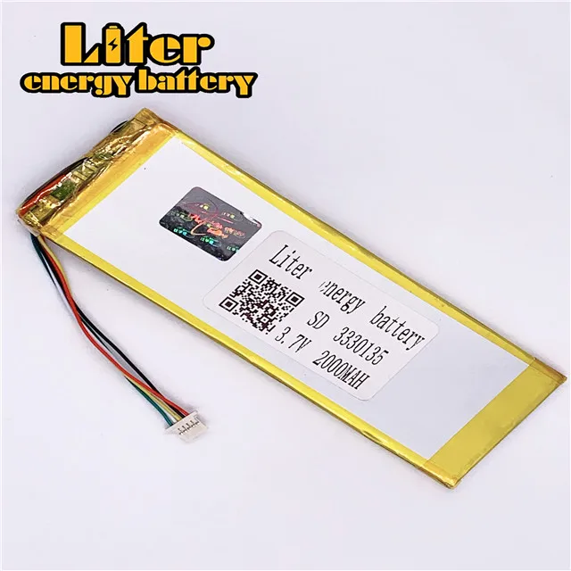 plug 1.0-5P Customized 3.7 V 3330135 3030135 2000mah li-polymer battery polymer rechargeable | Компьютеры и офис
