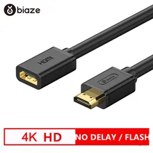 Biaze 0.5M HDMI Extension Cable HDMI to HDMI 2.0 Cable 4K*2K 3D Video Cable for Xiaomi Projector Nintend Switch for PS4 TV Box