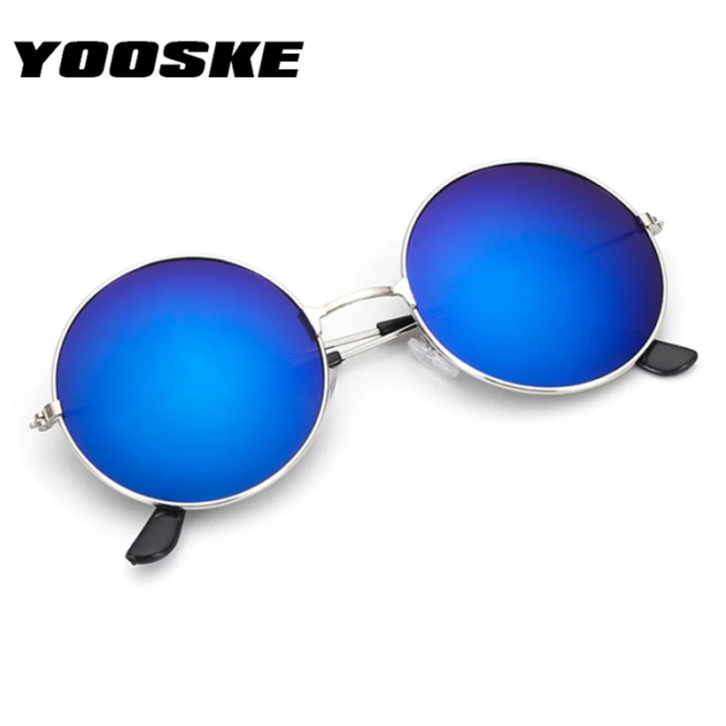 

YOOSKE Vintage Round Sunglasses Men Brand Designer Sweet Cute Women Sun Glasses Fashion Mirror Eyewear UV400