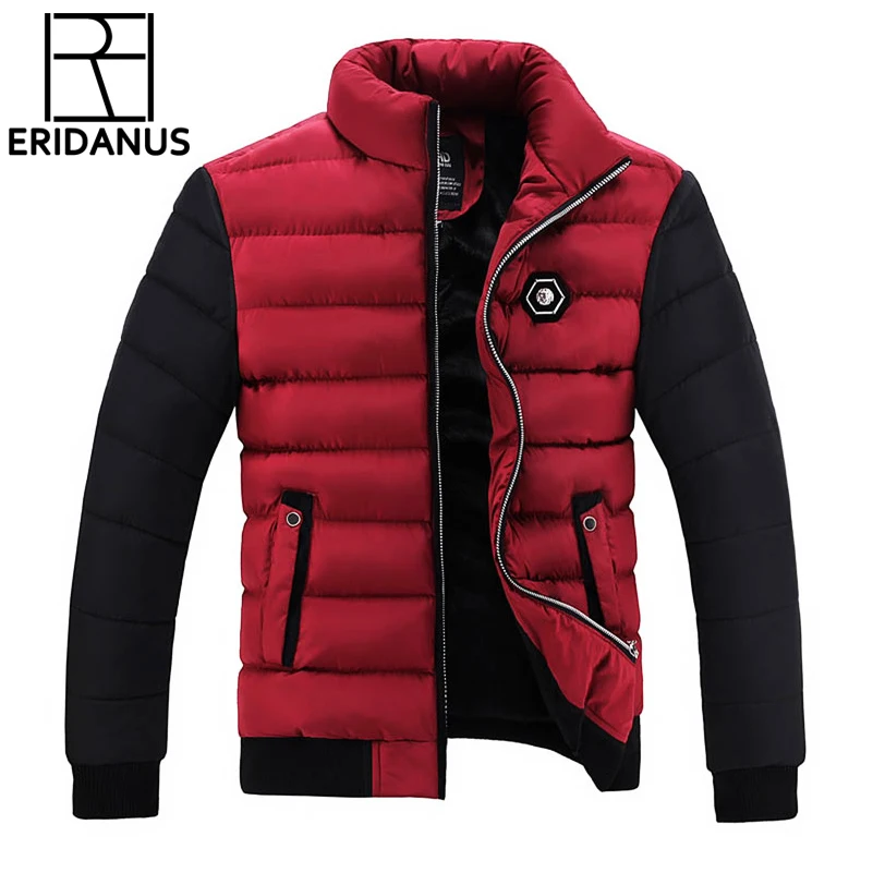 

Winter Jacket Men Coats 2016 New Slim Fit Stand Collar Cotton-Padded Brand Fashion Parkas Coats Jackets Outerwear 3XL 4XL X396