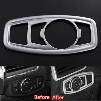 

Auto Car Interior Fog Light Lamp Foglights ON/OFF Adjust Button Trim Cover Frame Styling Sticker Fit for Ford Edge 2015 ABS