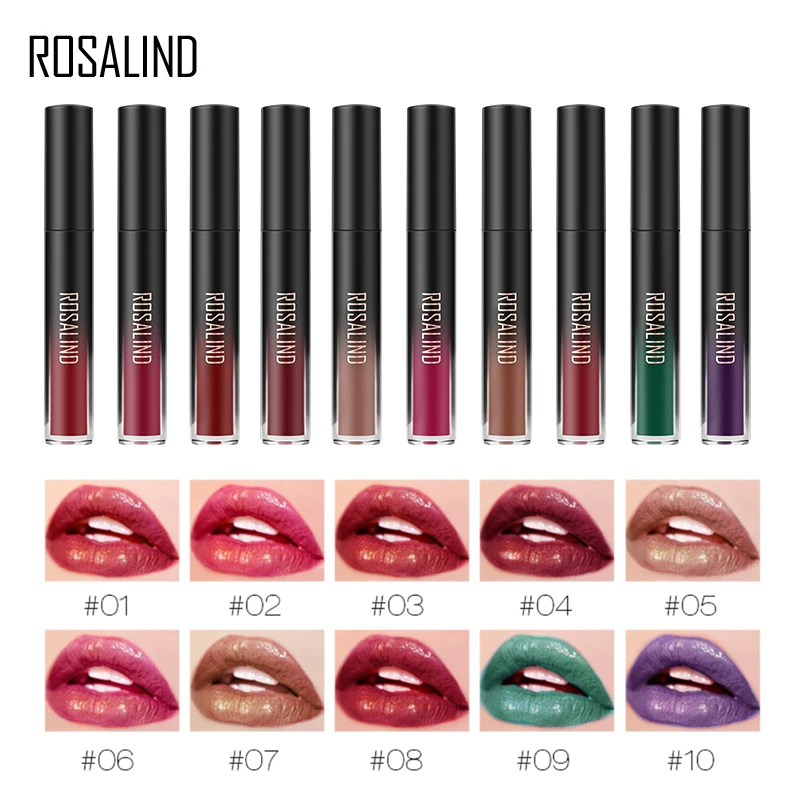 

ROSALIND Cosmetics Lipstick Set Glitter Waterproof Lipstick Nude Long Lasting Makeup For Women Professional Lip Stick Set